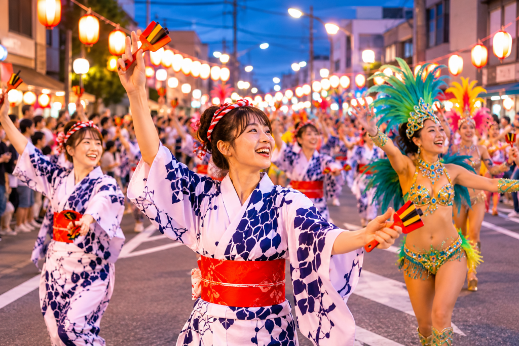 現在の画像: 真岡市もおか木綿踊り