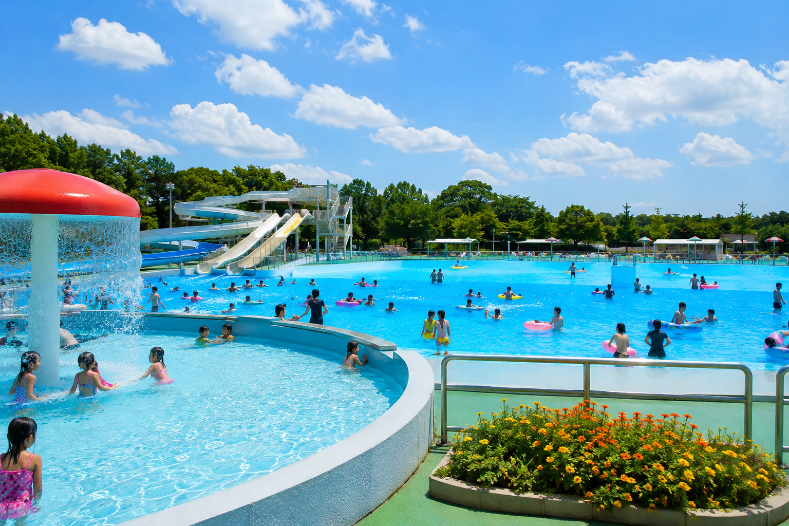 真岡市 井頭公園一万人プール
