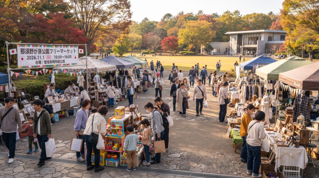 現在の画像: 那須塩原市・那須野が原公園フリーマーケット