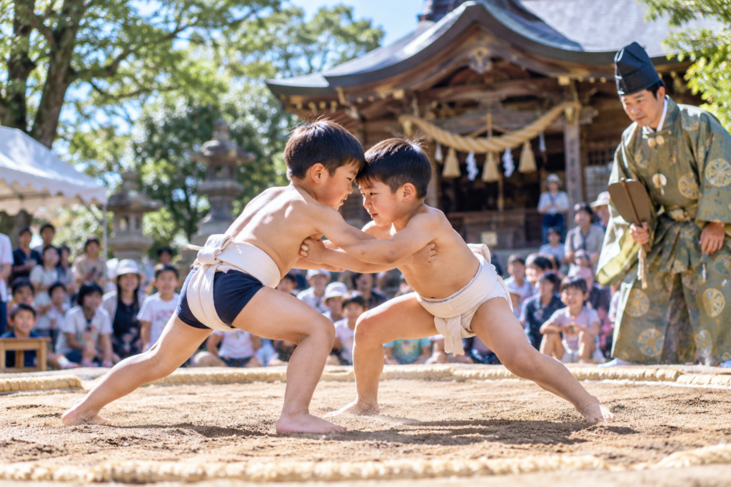 那須塩原市 鷹八幡宮 奉納・こども相撲