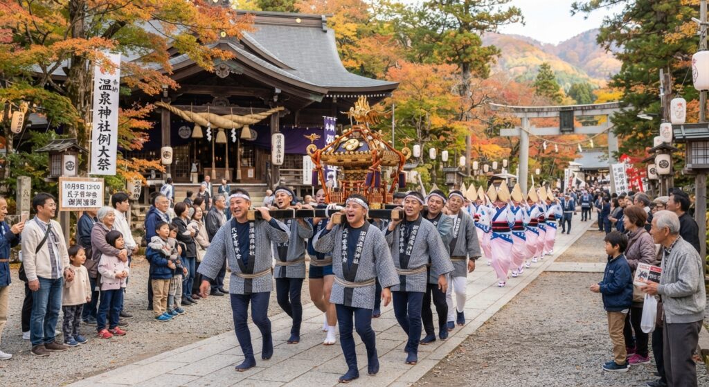 那須町の温泉神社例大祭