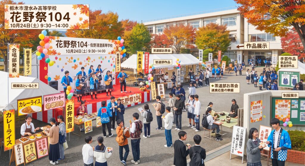 佐野市・佐野清澄高校「花野祭104」