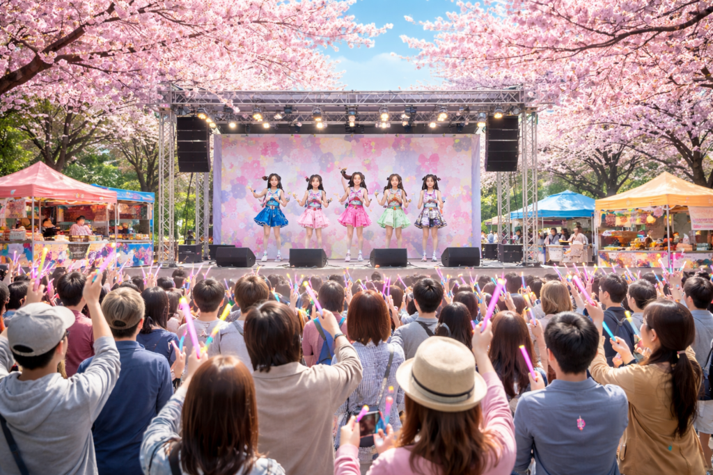 現在の画像: お花見ライブ