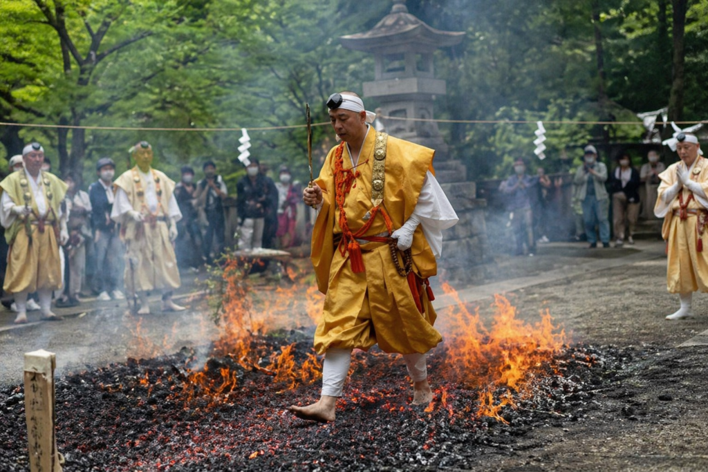 現在の画像: 鹿沼市 火渡り修行