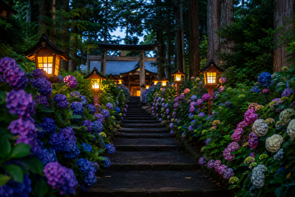 鹿沼市・磯山神社あじさい祭り