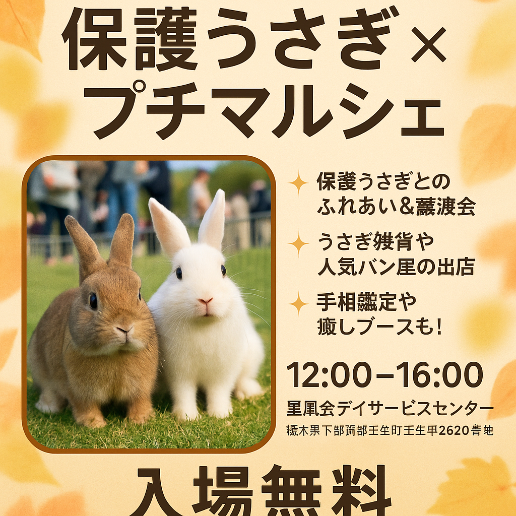 保護うさぎ×プチマルシェ