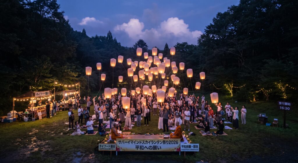 那須烏山市スカイランタン祭り